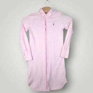 Ralph Lauren Pale Pink Long-Sleeve Shirt Dress